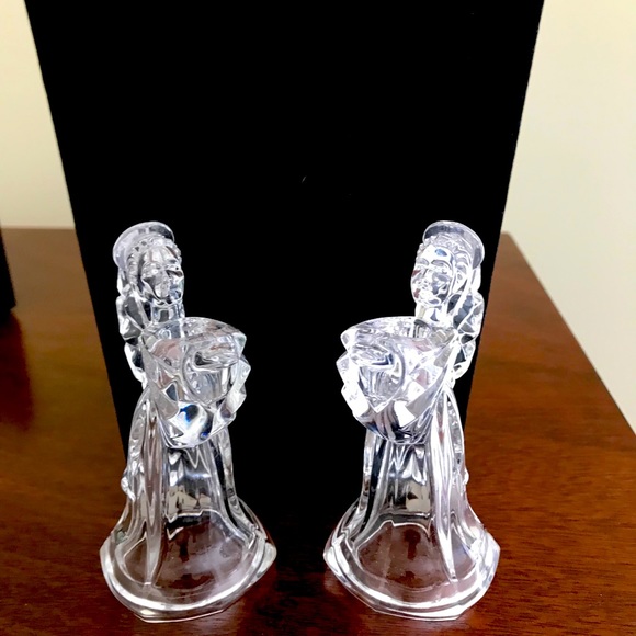 Other - Two angel Marquis Waterford crystal candleholders.